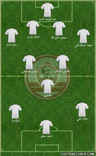 Zamalek Sporting Club 4-3-3 football formation