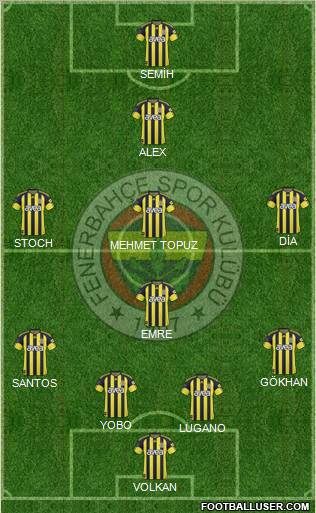 Fenerbahçe SK Formation 2011