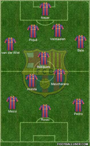 F.C. Barcelona Formation 2011