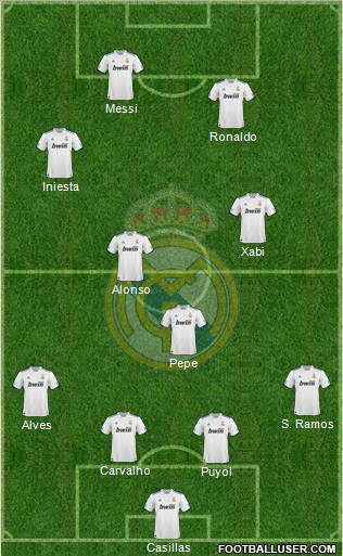 Real Madrid C.F. Formation 2011