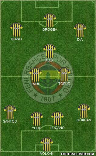Fenerbahçe SK Formation 2011
