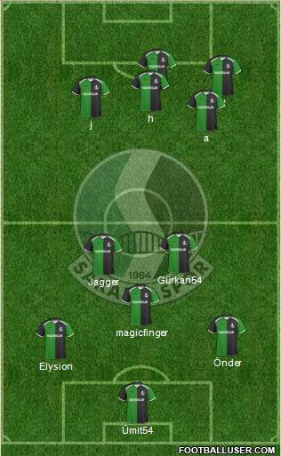 Sakaryaspor A.S. Formation 2011