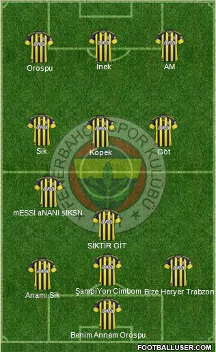 Fenerbahçe SK Formation 2011