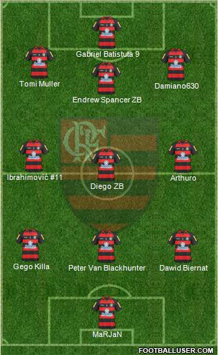 CR Flamengo football formation