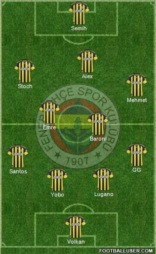 Fenerbahçe SK Formation 2011