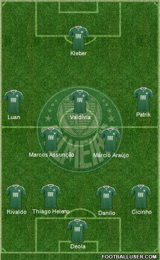 SE Palmeiras 4-2-3-1 football formation