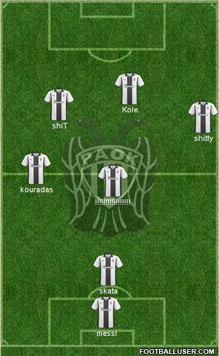 AS PAOK Salonika football formation