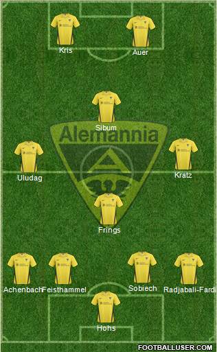 TSV Alemannia Aachen 4-4-2 football formation