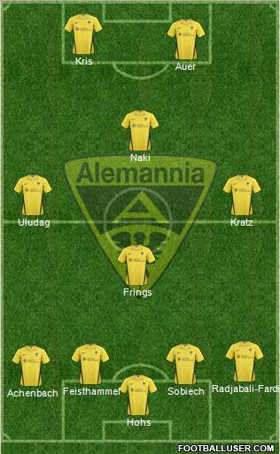 TSV Alemannia Aachen football formation