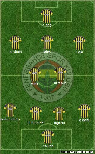 Fenerbahçe SK Formation 2011