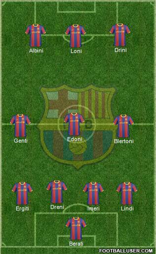 F.C. Barcelona Formation 2011