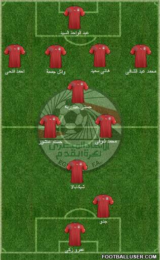 Egypt 4-3-1-2 football formation