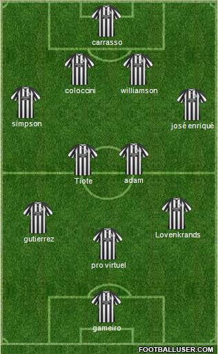 Newcastle United Formation 2011