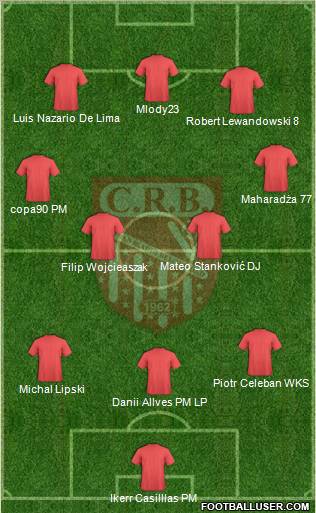 Chabab Riadhi Belouizdad 3-4-3 football formation