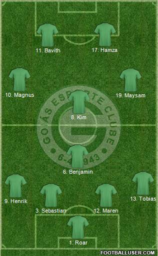 Goiás EC 4-1-3-2 football formation