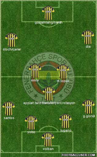Fenerbahçe SK Formation 2011