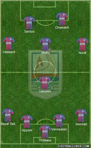 Stade Malherbe Caen Basse-Normandie 4-4-2 football formation