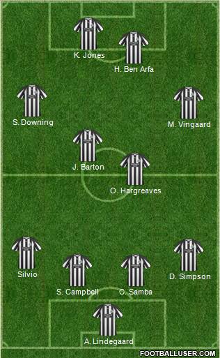 Newcastle United Formation 2011