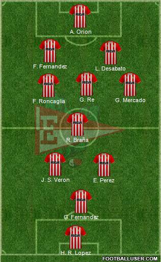 Estudiantes de La Plata football formation