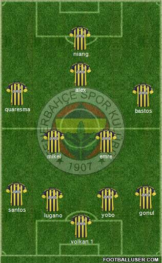 Fenerbahçe SK Formation 2011
