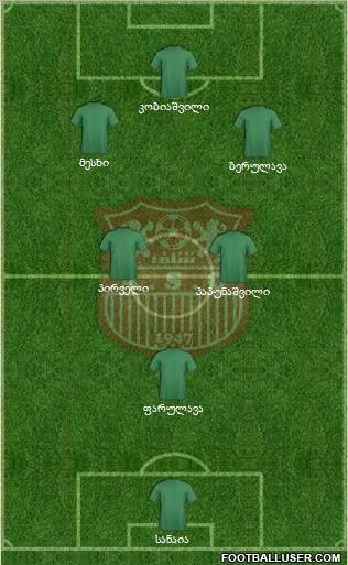 Amel Saad Olympic Chlef 3-4-2-1 football formation