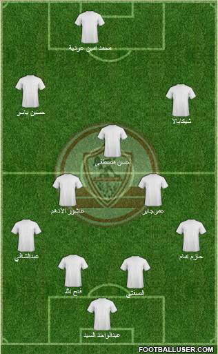 Zamalek Sporting Club 4-4-2 football formation