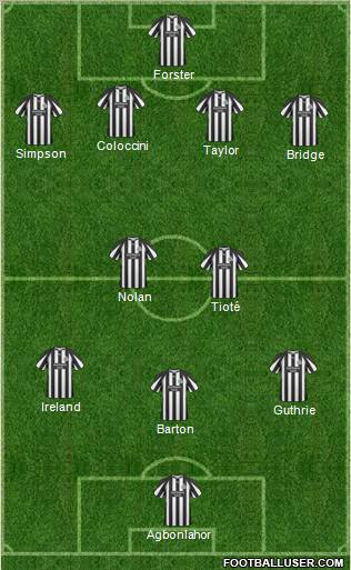 Newcastle United Formation 2011