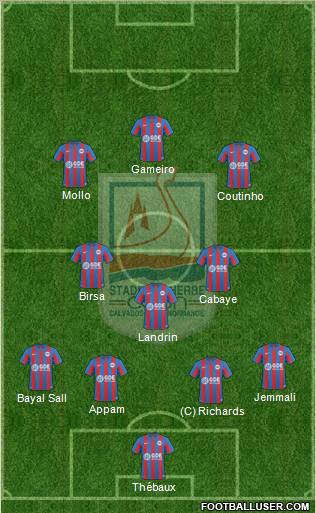 Stade Malherbe Caen Basse-Normandie football formation