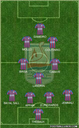 Stade Malherbe Caen Basse-Normandie football formation