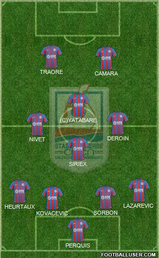 Stade Malherbe Caen Basse-Normandie football formation