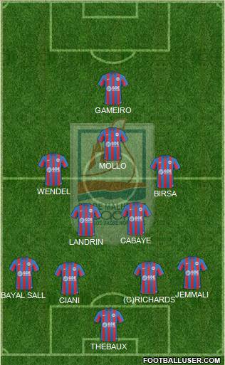 Stade Malherbe Caen Basse-Normandie football formation