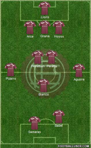 Lanús football formation