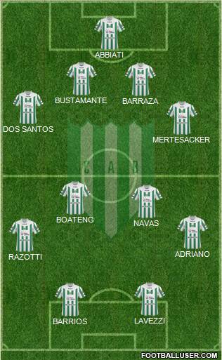 Banfield 4-4-2 football formation