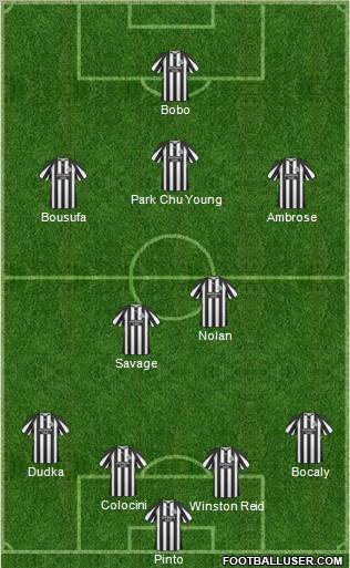 Newcastle United Formation 2011