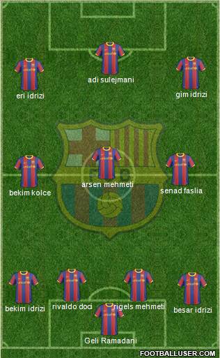 F.C. Barcelona Formation 2011