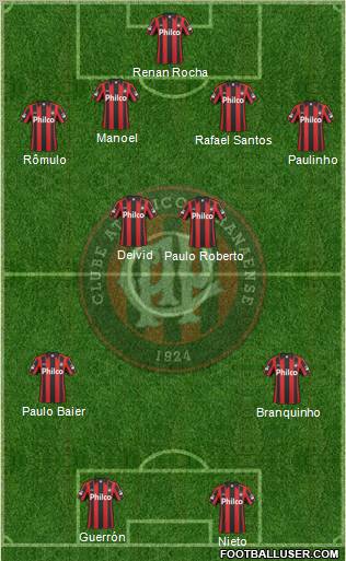 C Atlético Paranaense Formation 2011