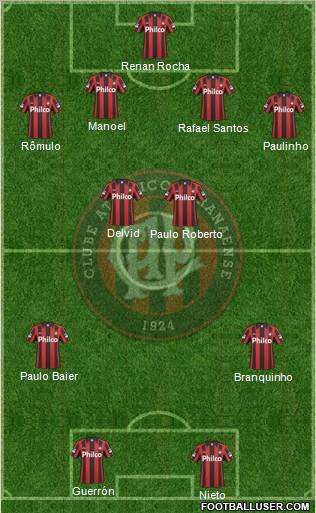 C Atlético Paranaense football formation