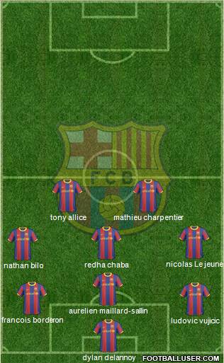 F.C. Barcelona Formation 2011