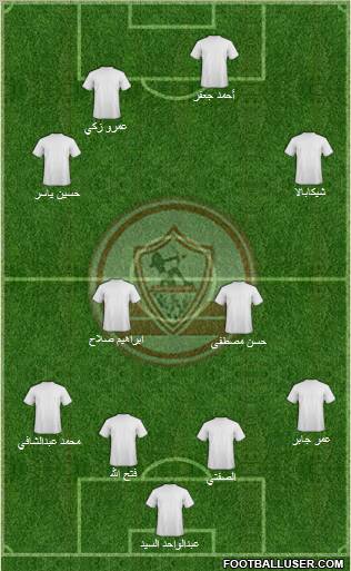 Zamalek Sporting Club 4-4-2 football formation