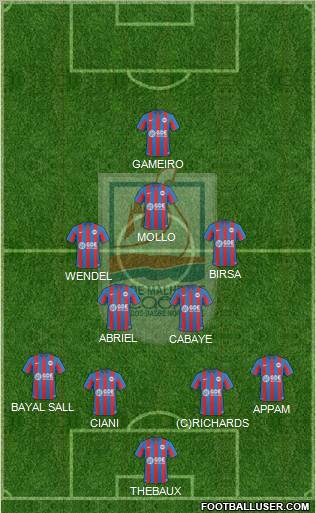 Stade Malherbe Caen Basse-Normandie football formation