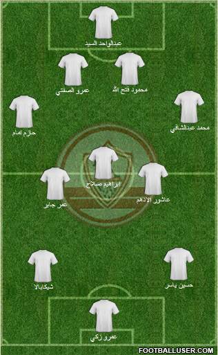 Zamalek Sporting Club 4-3-2-1 football formation