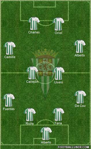 Córdoba C.F., S.A.D. football formation