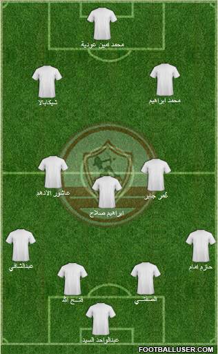 Zamalek Sporting Club 4-3-2-1 football formation