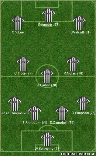 Newcastle United Formation 2011