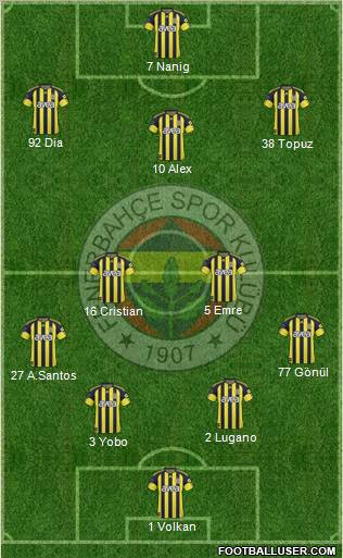 Fenerbahçe SK Formation 2011