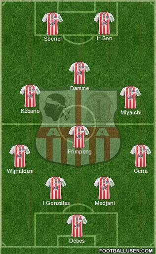 Athletic Club Ajaccien Football 4-4-2 football formation