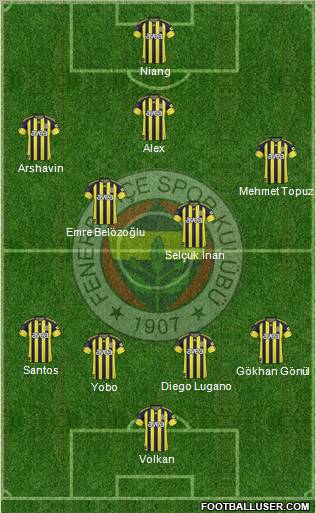 Fenerbahçe SK Formation 2011
