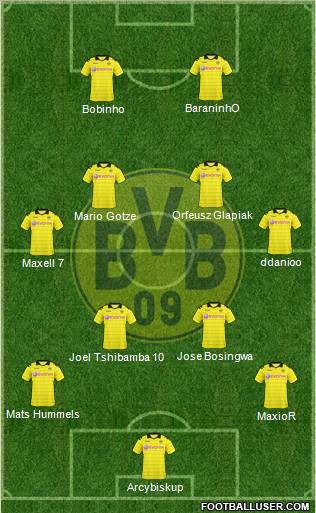 Borussia Dortmund Formation 2011