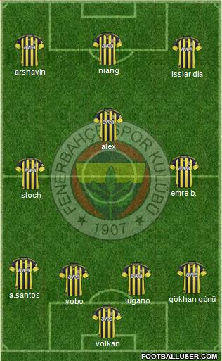 Fenerbahçe SK Formation 2011