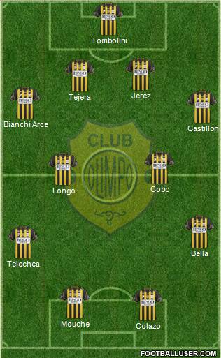 Olimpo de Bahía Blanca football formation